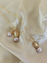 Load image into Gallery viewer, Kundan &amp; CZ Chain Necklace Set
