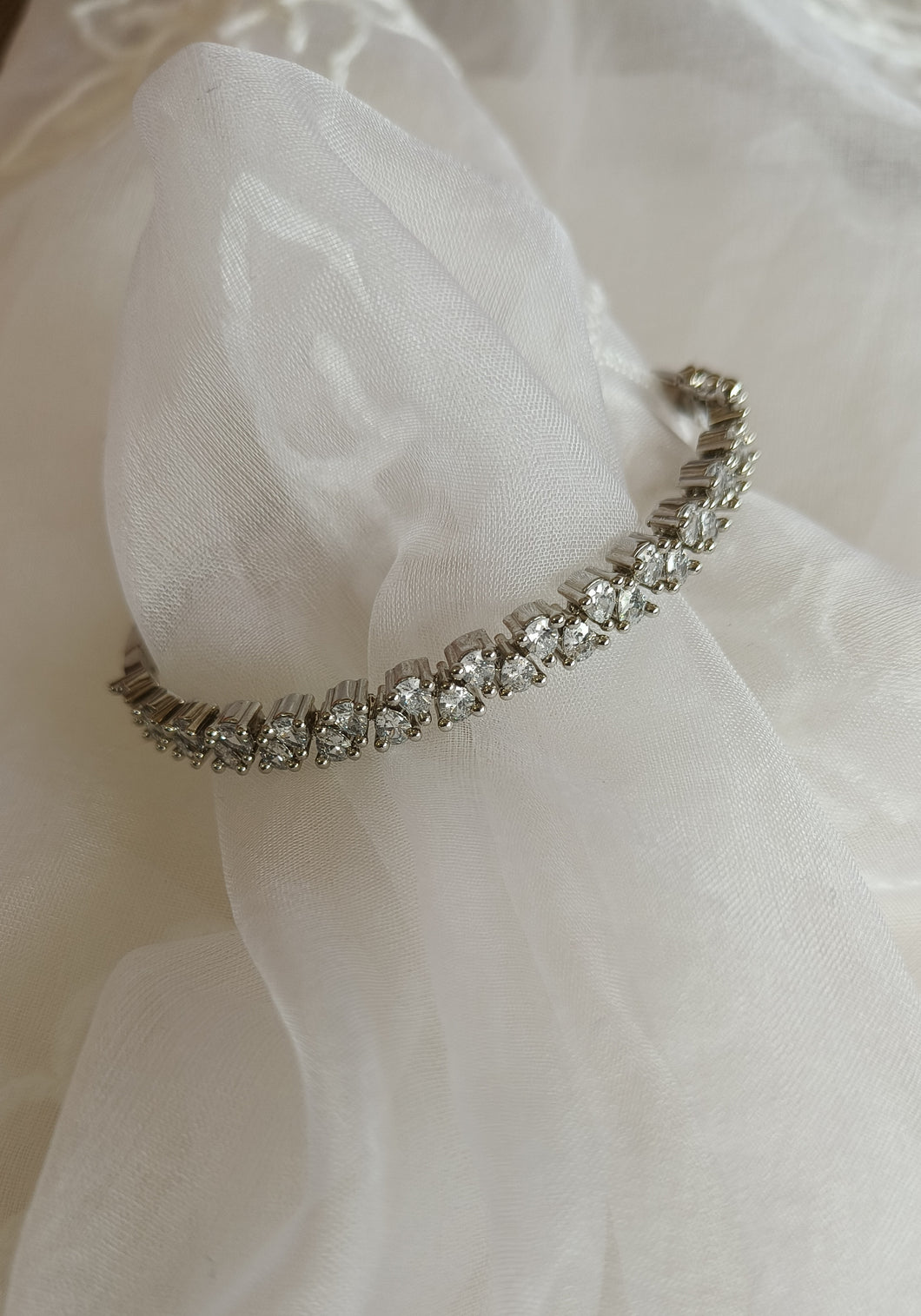 Iris CZ Silver Bracelet