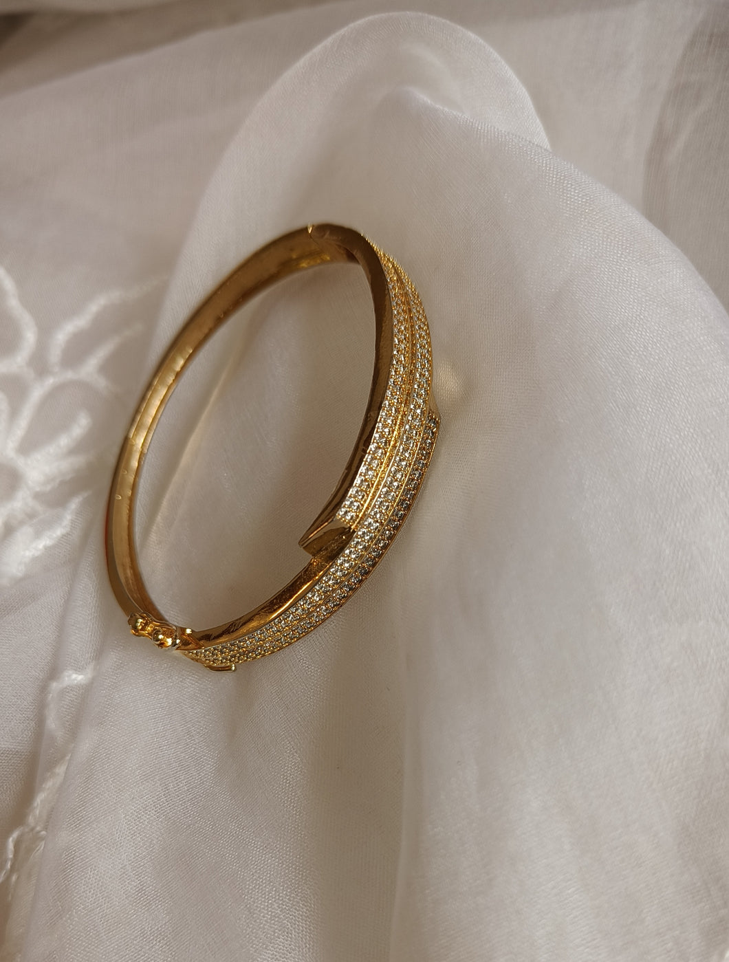 Orchid Gold Tone Bracelet