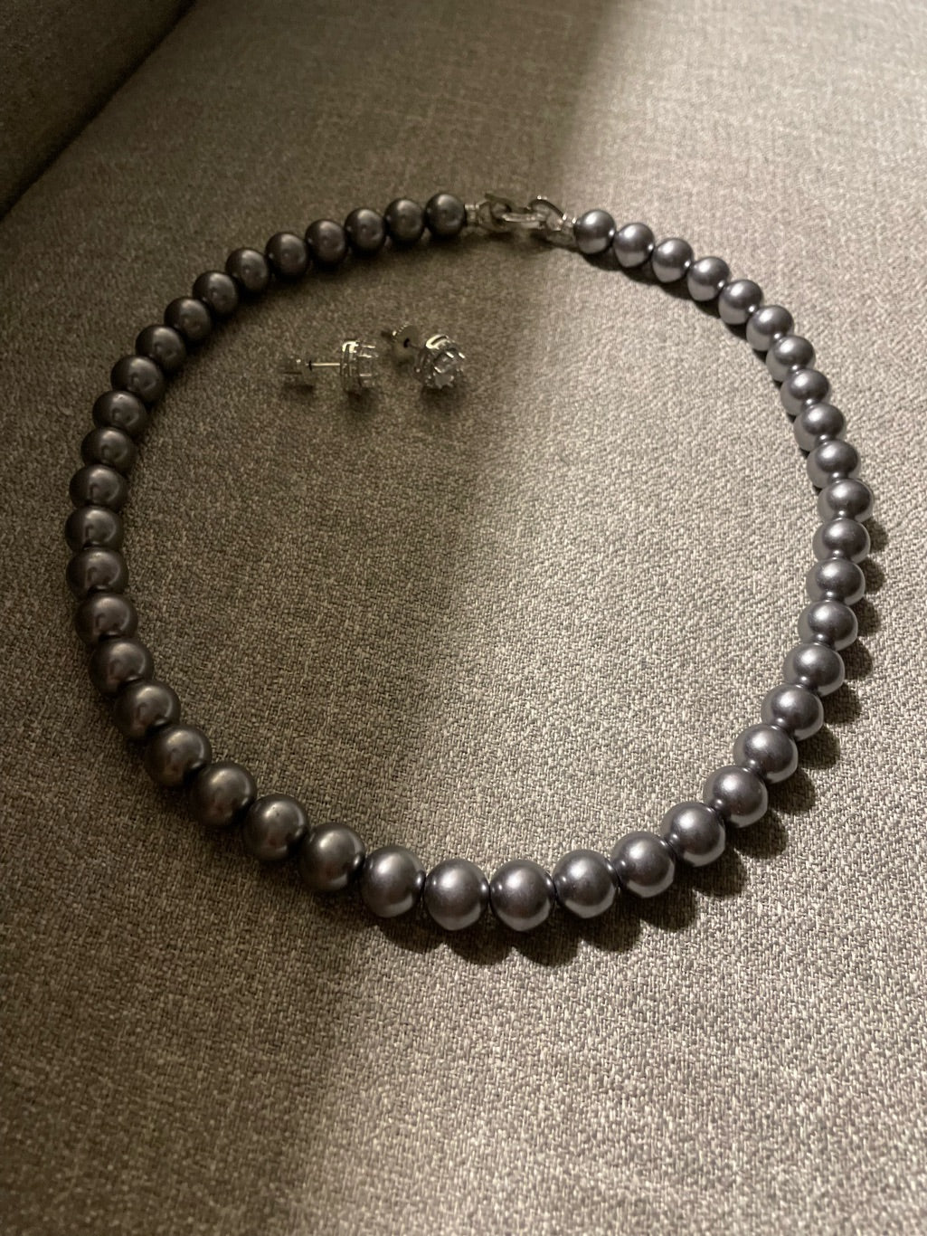 Duchess Grey Pearl Necklace