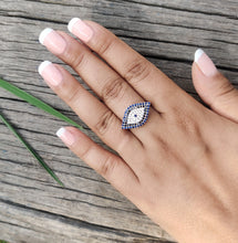 Load image into Gallery viewer, Allium Evil Eye Ring (Rose Gold/Silver)
