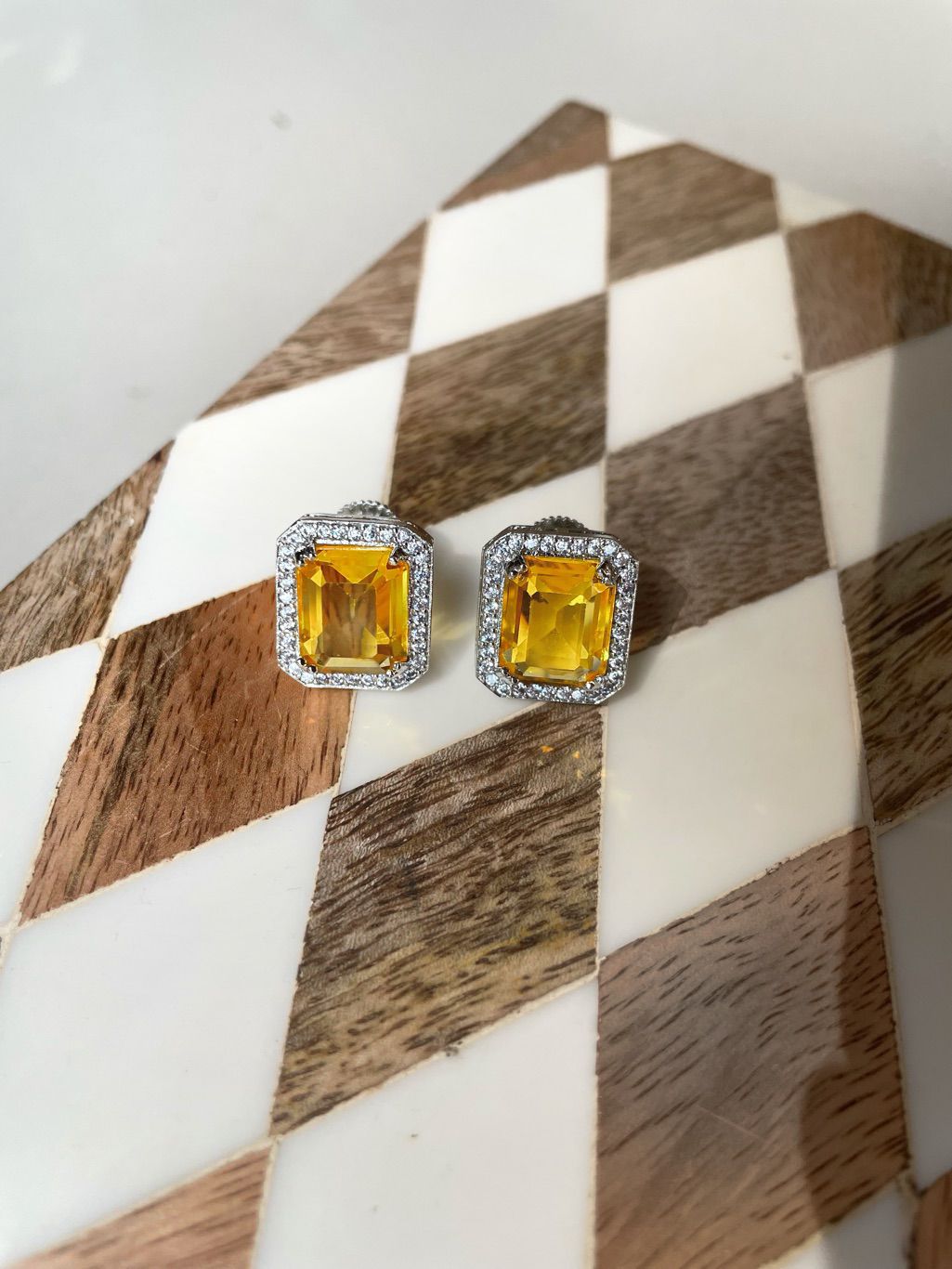 Claire Studs Yellow