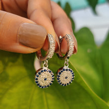 Load image into Gallery viewer, Allium Evil Eye earrings
