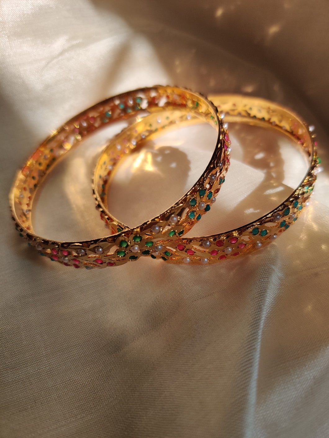 Khwaab Navaratan Jadau Bangles (set of 2)