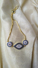 Load image into Gallery viewer, Allium Evil Eye Bracelet - Silver/Gold
